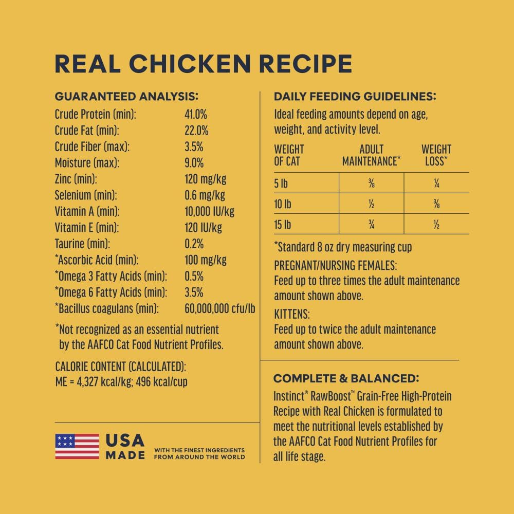 Rawboost, Dry Cat Food + Freeze Dried, Real Chicken, 10 Lb Bag | High-Protein Kibble with Freshdried Raw Bites, Grain-Free, Cage-Free Chicken Recipe, Minimally Processed, Complete Nutrition