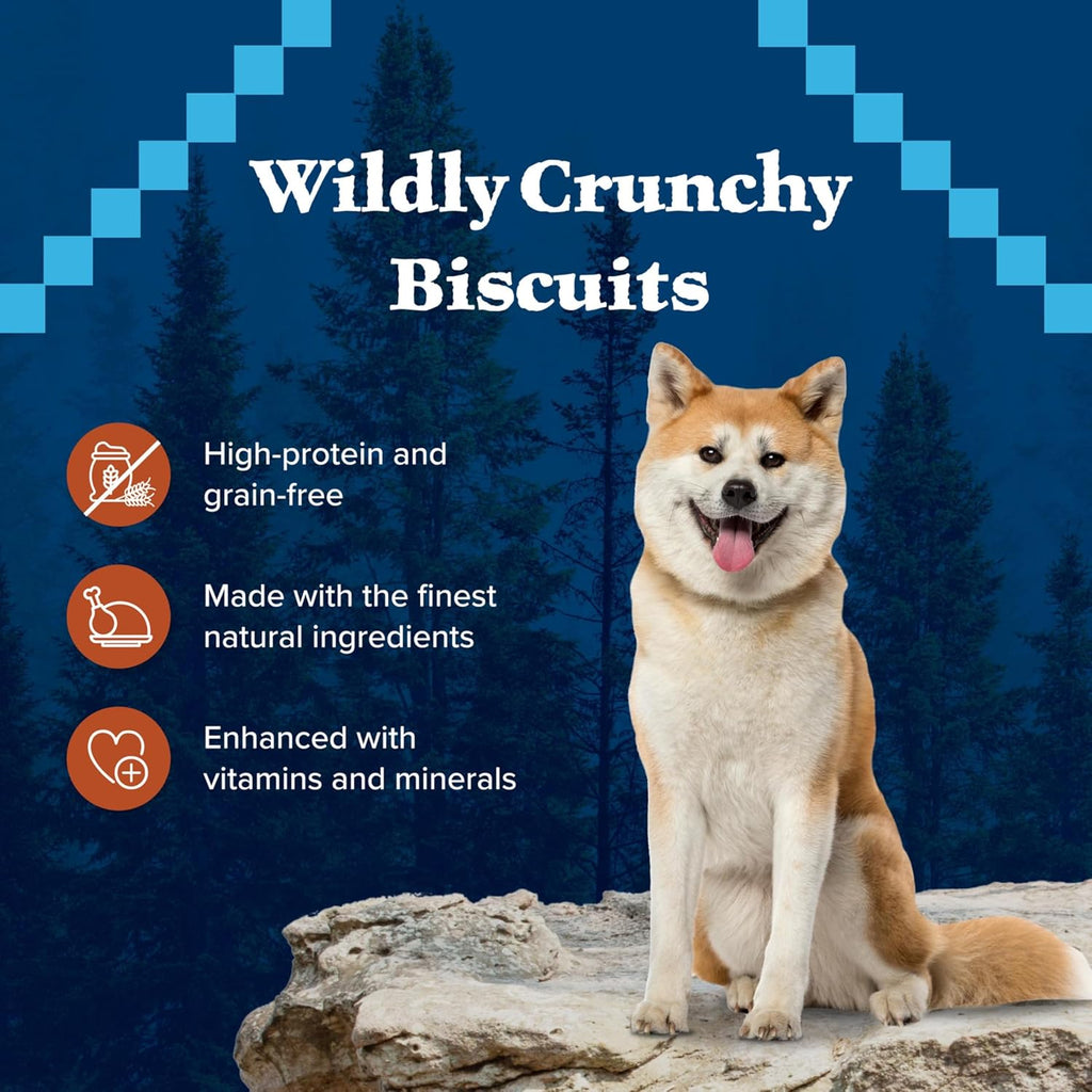 Wilderness Turkey Crunchy Dog Biscuits, Grain-Free, 24 Oz | Real Turkey #1 Ingredient, Crunchy Biscuits, High Protein Nutrition, No Artificial Preservatives
