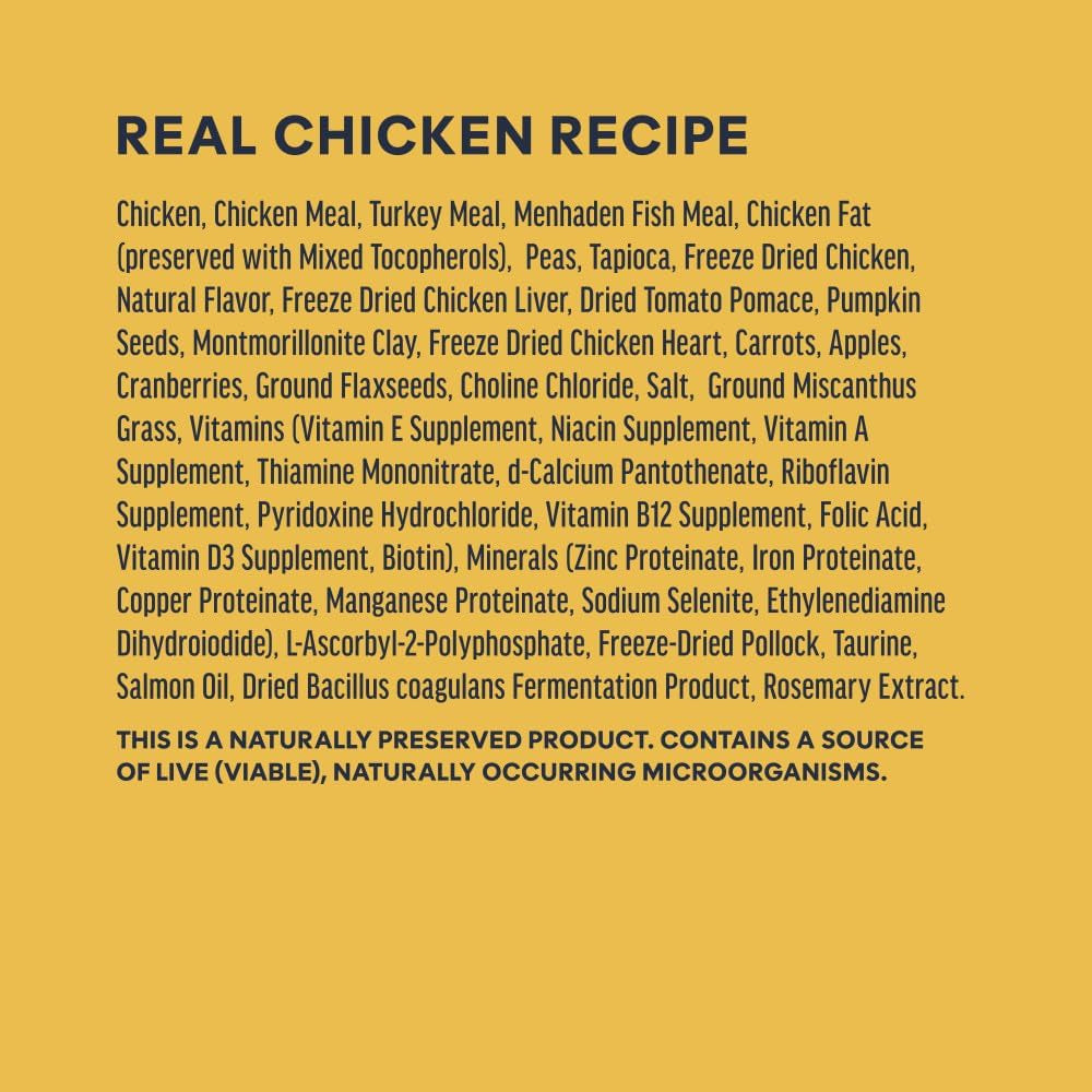 Rawboost, Dry Cat Food + Freeze Dried, Real Chicken, 10 Lb Bag | High-Protein Kibble with Freshdried Raw Bites, Grain-Free, Cage-Free Chicken Recipe, Minimally Processed, Complete Nutrition