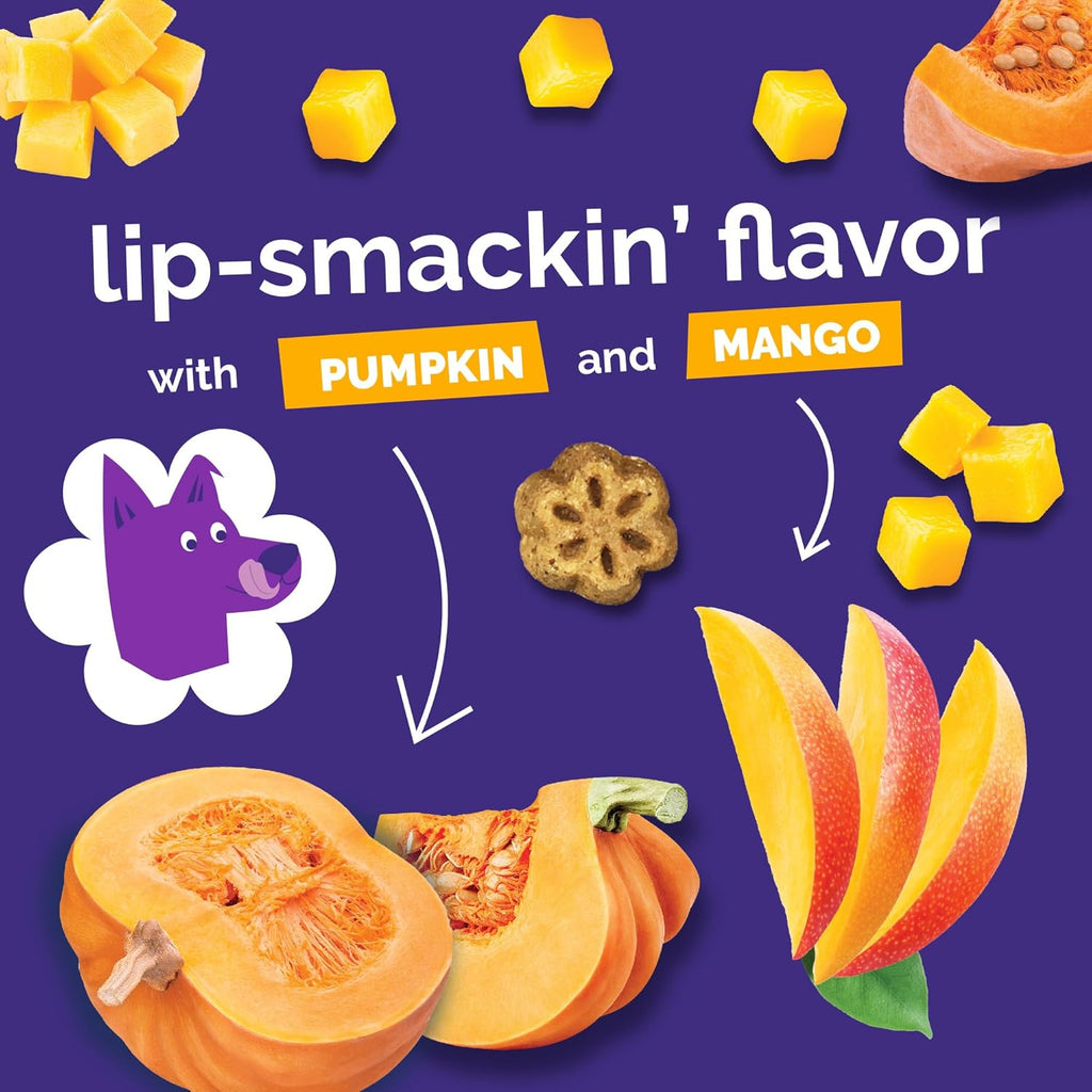 Skinny Mini Dog Treats, Training Treats, Pumpkin and Mango, 5Oz | Healthy Dog Treats, Crunchy Dog Biscuits, Healthy Puppy Treats, Limited Ingredient, Training Rewards, Made in USA