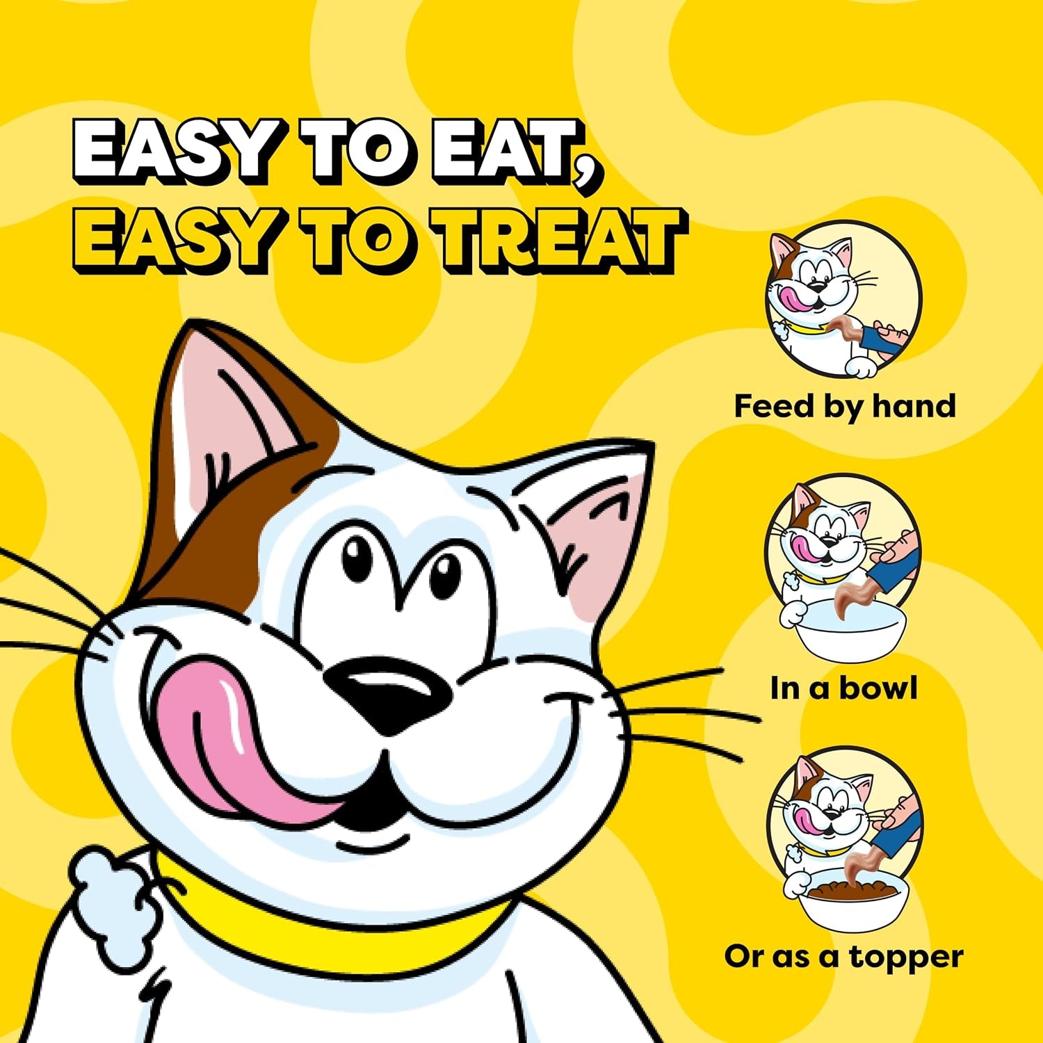 Creamy Puree Lickable Cat Treats, Salmon, 24 Count | under 15 Calories per Tube, Great for Senior Cats, No Chewing Required, No Added Sugar, Wet Squeezable Treat, 0.42 Oz. Tubes