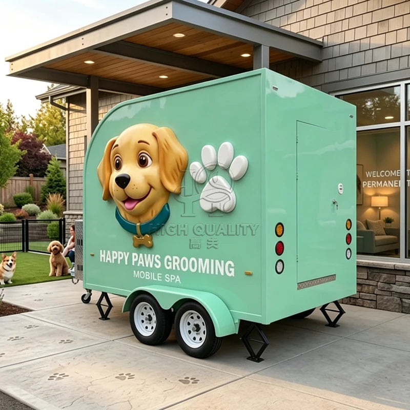 Mobile Pet Grooming Trailer | Professional Dog Wash & Salon Van – Customizable