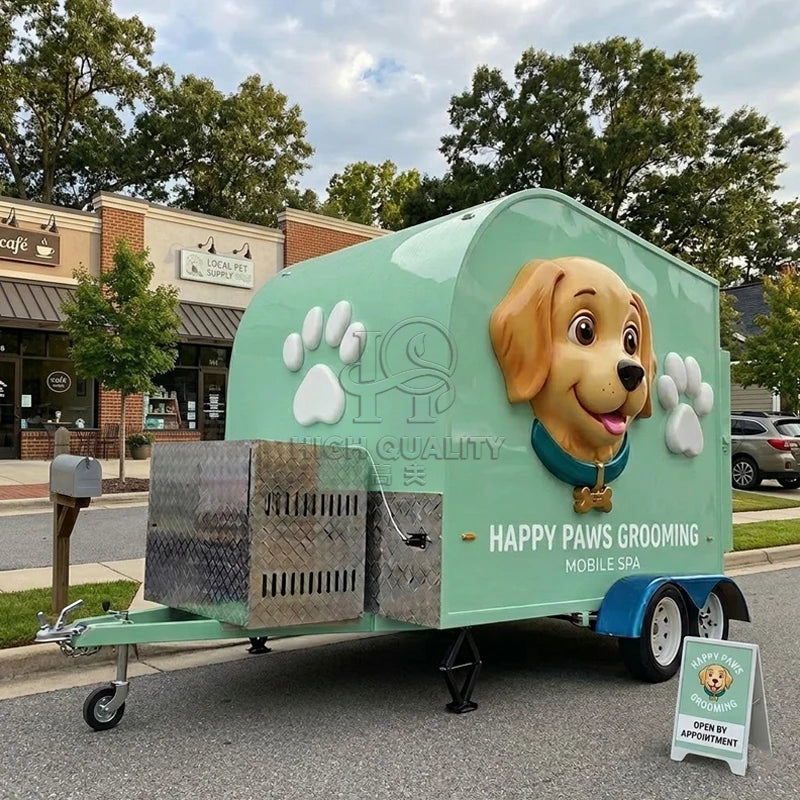 Mobile Pet Grooming Trailer | Professional Dog Wash & Salon Van – Customizable