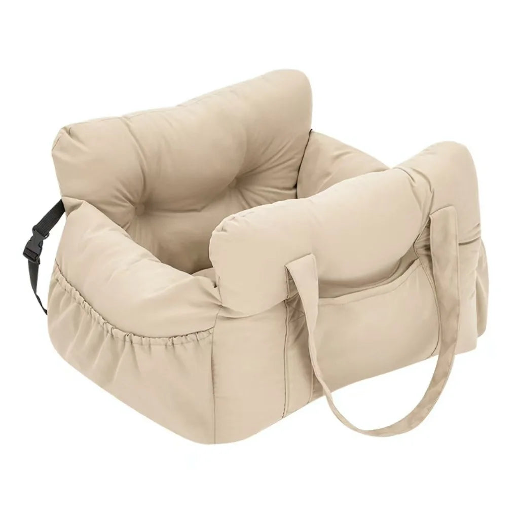 Non-Slip Dog Car Seat with Safety Belt | Washable & Breathable