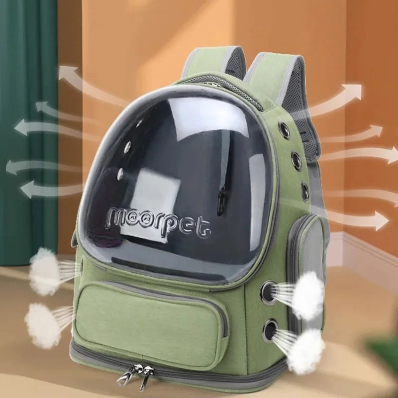Adventure Awaits Pet Backpack – Breathable Travel Carrier for Cats & Small Dogs