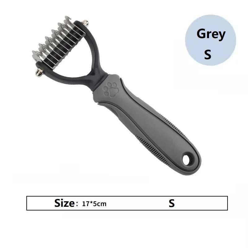 Pet Deshedding Brush – Dog & Cat Grooming Comb for Short & Long Hair