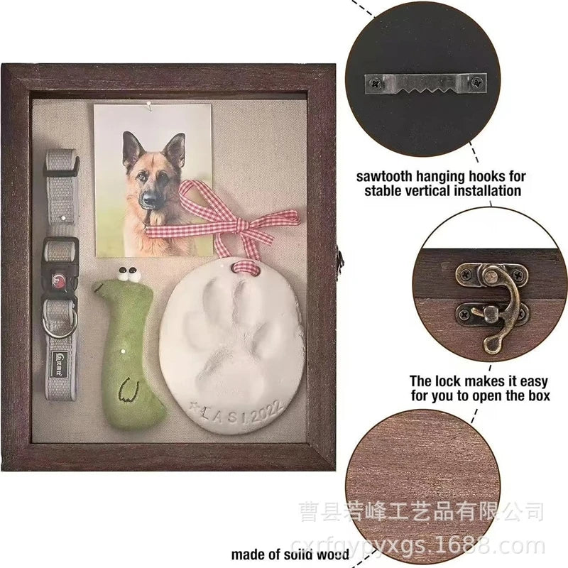 Wooden Pet Memorial Shadow Box Frame
