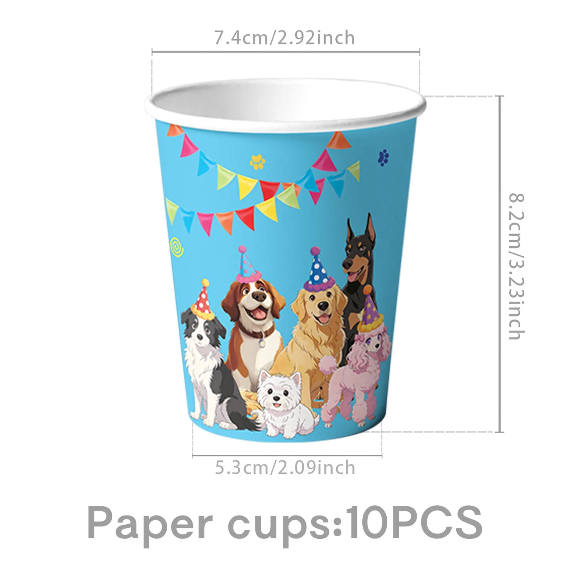 Dog Birthday Party Decoration Set – Banner, Balloons & Cake Decor for Pets