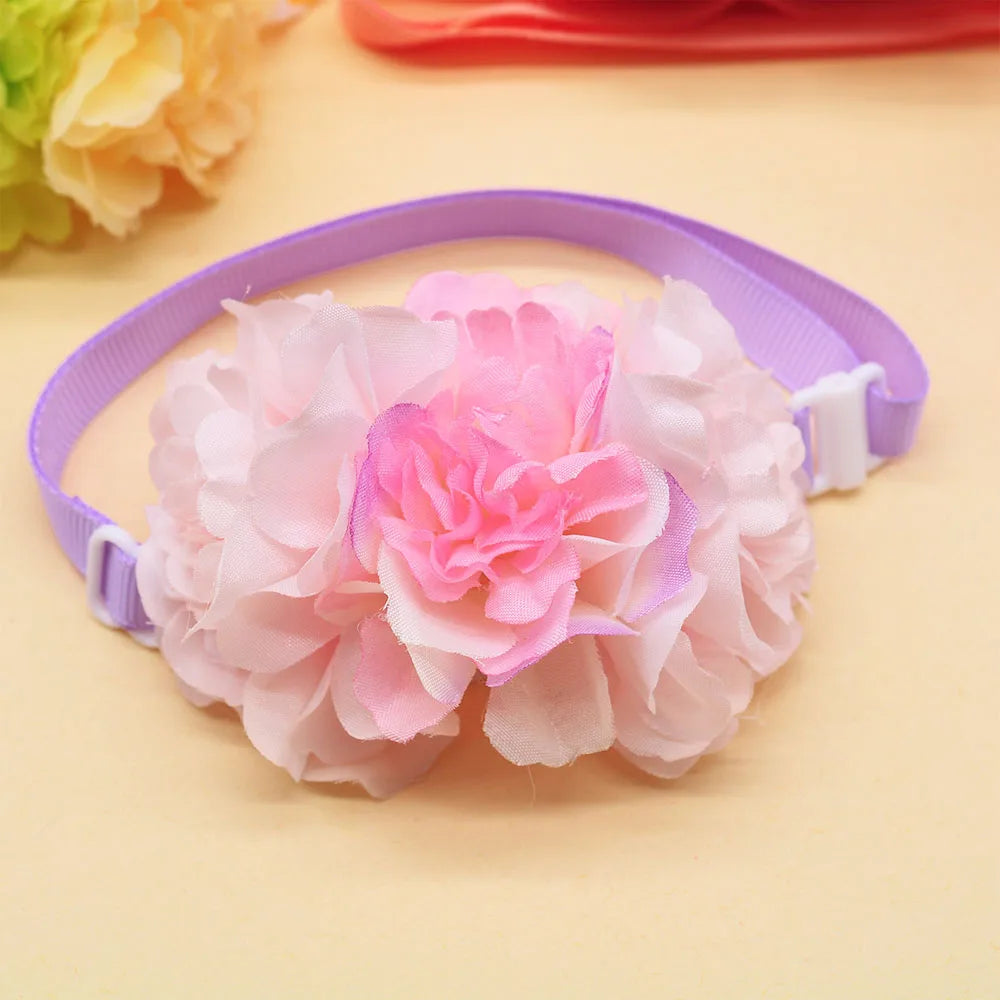 Dog & Cat Bow Ties | 30-Pack Spring Flower Style | Small Pets Wedding & Party Accessories