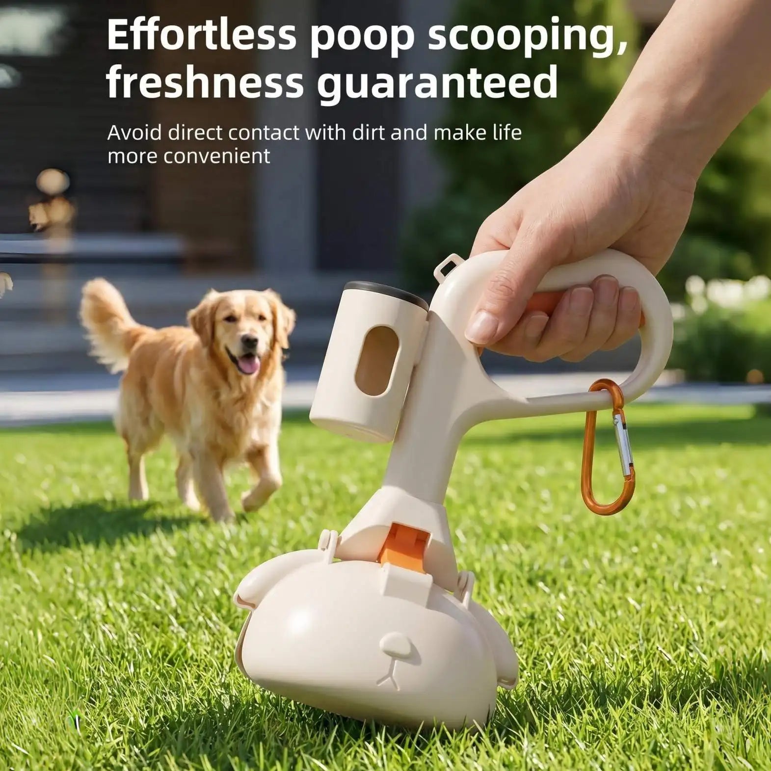 Portable Dog Pooper Scooper & Poop Picker – Hygienic Pet Waste Shovel for Outdoor Walks