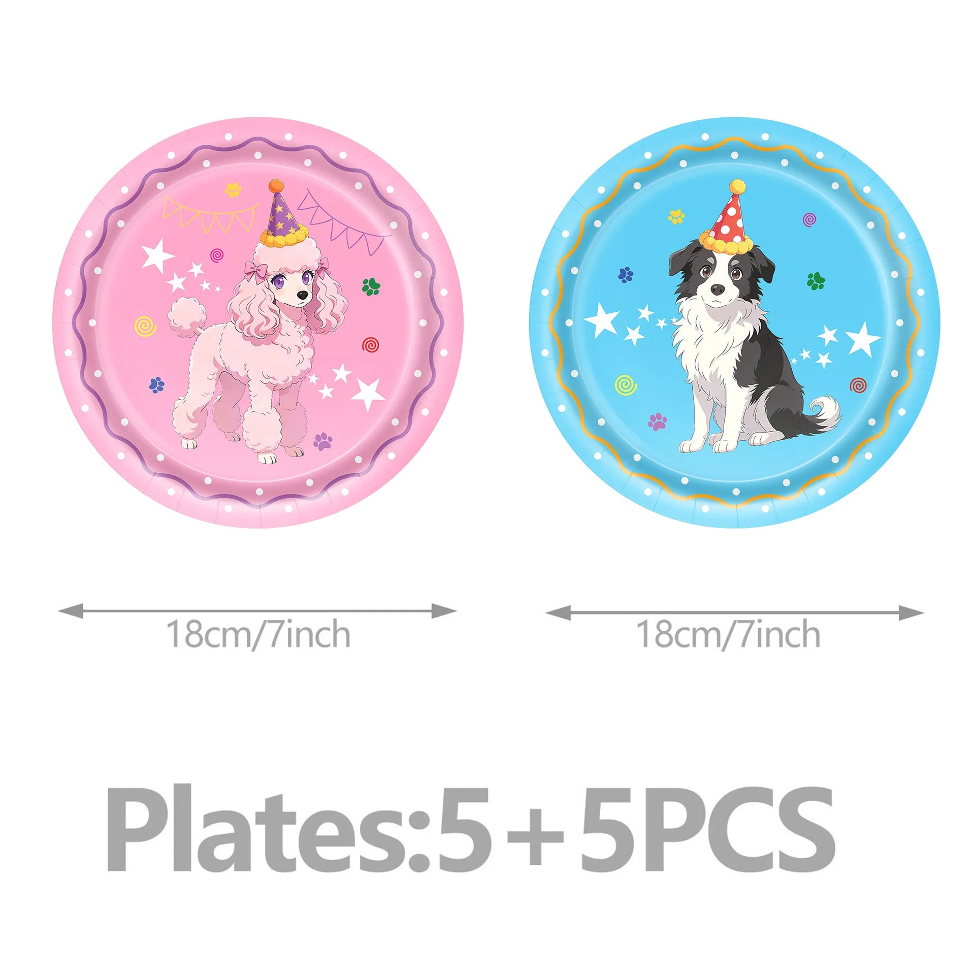 Dog Birthday Party Decoration Set – Banner, Balloons & Cake Decor for Pets