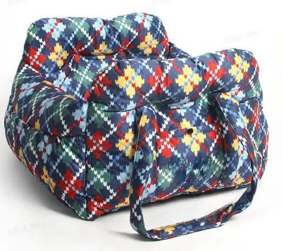 Non-Slip Dog Car Seat with Safety Belt | Washable & Breathable