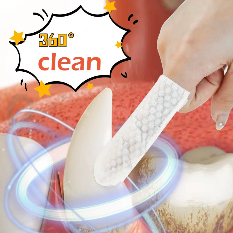 Disposable Pet Finger Toothbrush & Dental Wipes – Oral Care for Dogs & Cats