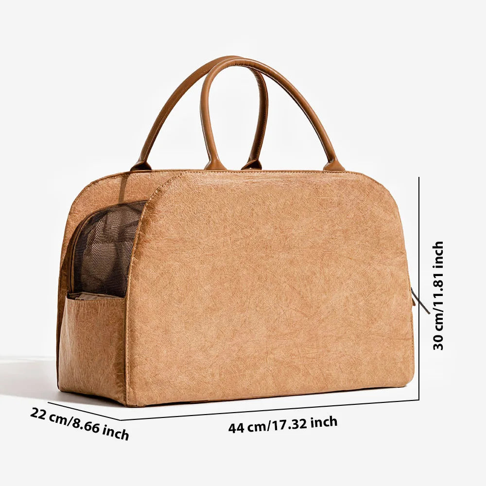 Warm Leather Pet Travel Carrier