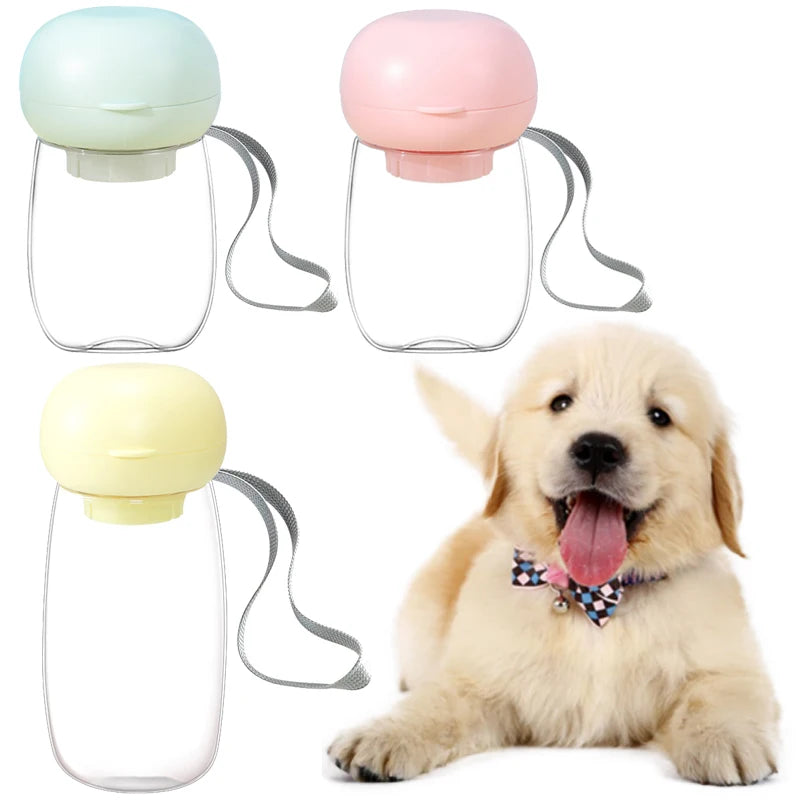 Portable Pet Water Bottle with Lanyard | 300ml & 500ml Dog Travel Dispenser