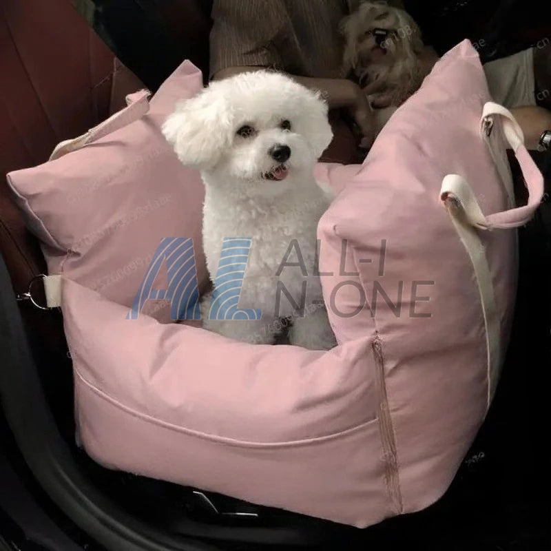Waterproof Car Pet Seat & Travel Bag | Non-Slip Dog Kennel with Removable Handbag