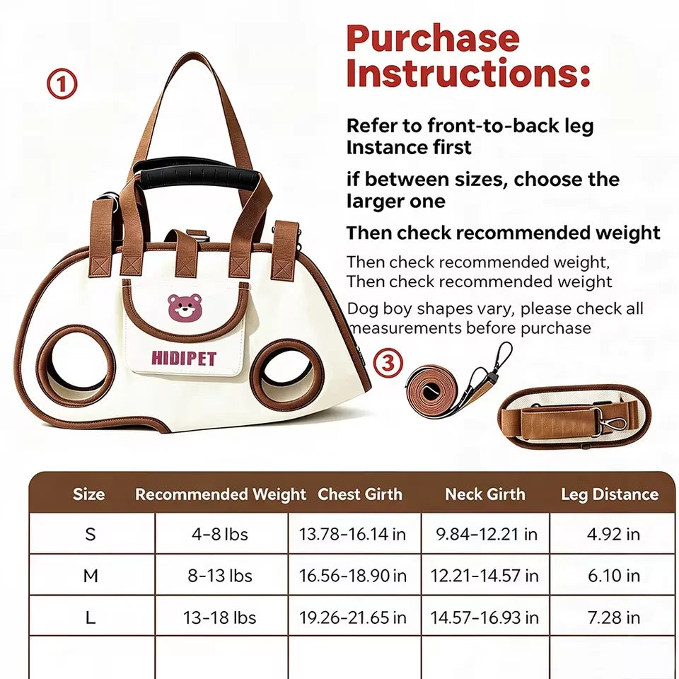 3-in-1 Breathable Pet Carrier Bag for Small Dogs & Cats
