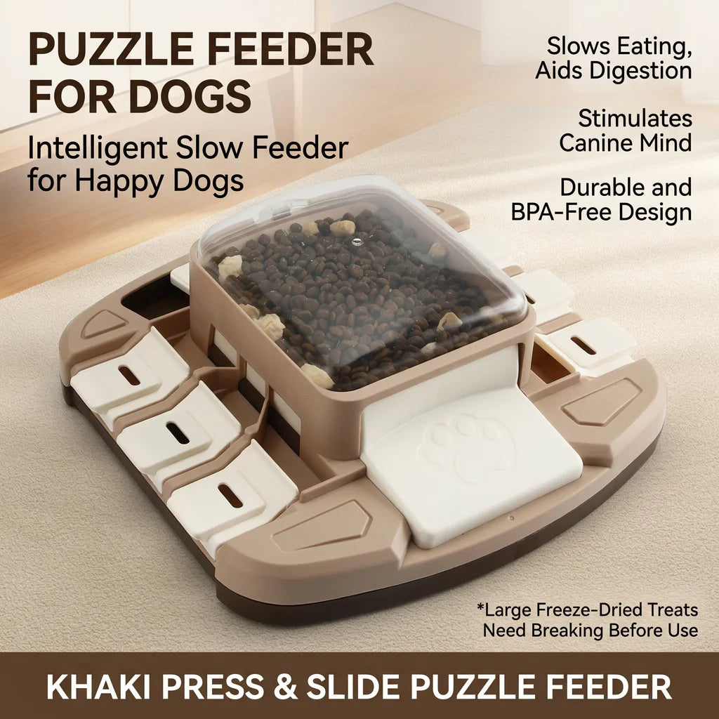 Interactive Dog Puzzle Feeder – Slow Feeding & Boredom Relief Toy