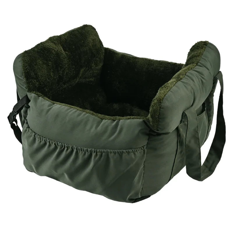 Non-Slip Dog Car Seat with Safety Belt | Washable & Breathable