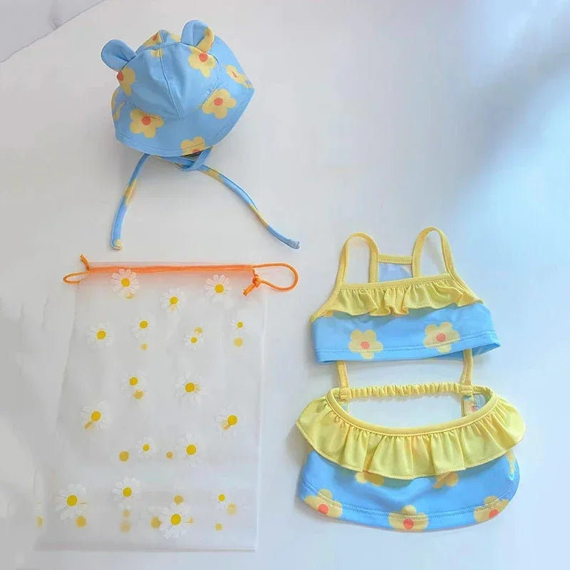 Sunny Paws Beach Set – 2-Piece Summer Dress & Cap for Small Dogs