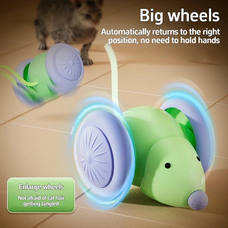 Electric Smart Mouse Toy for Cats – Auto-Moving, Rechargeable & Obstacle-Avoiding