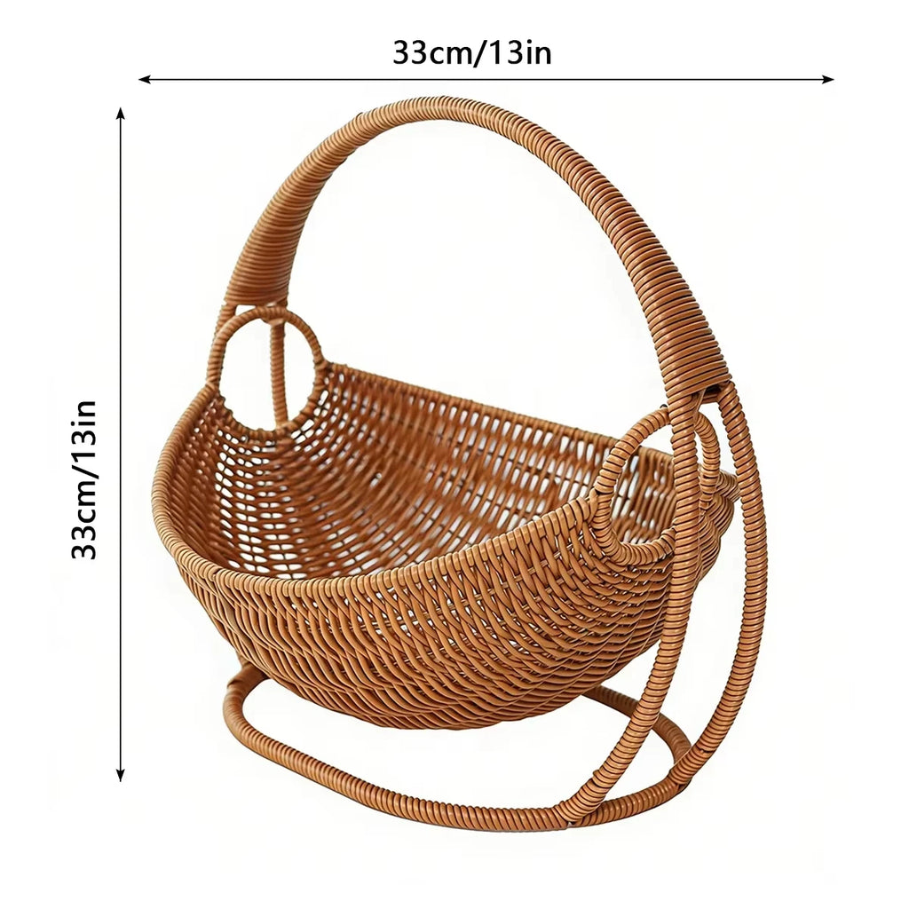 Faux Rattan Cat Cave Bed – Semi-Enclosed & Waterproof