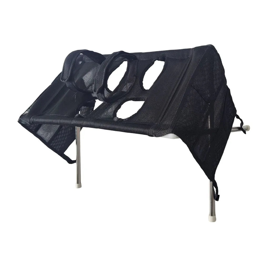 Folding Pet Grooming Hammock with Support Frame