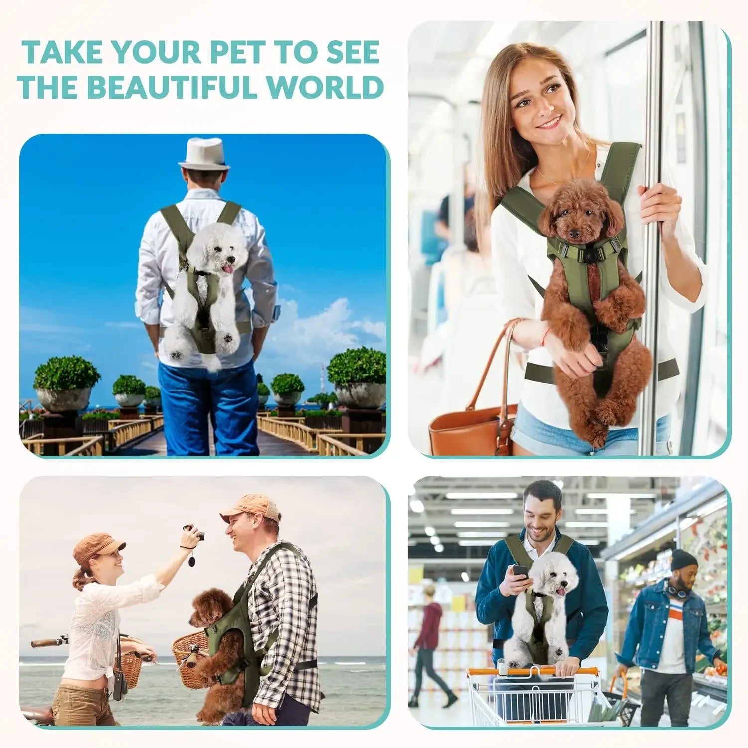 Pet Carrier Backpack for Dogs & Cats | Breathable Oxford Cloth, Padded Shoulder Straps | S–XL