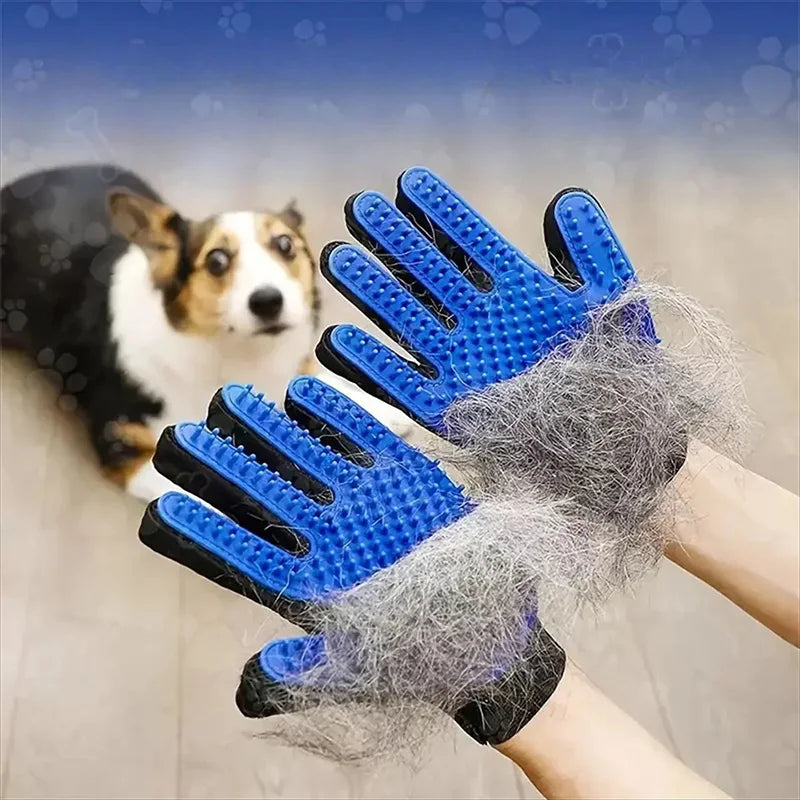 Pet Grooming Glove – Deshedding Brush & Hair Remover for Dogs & Cats
