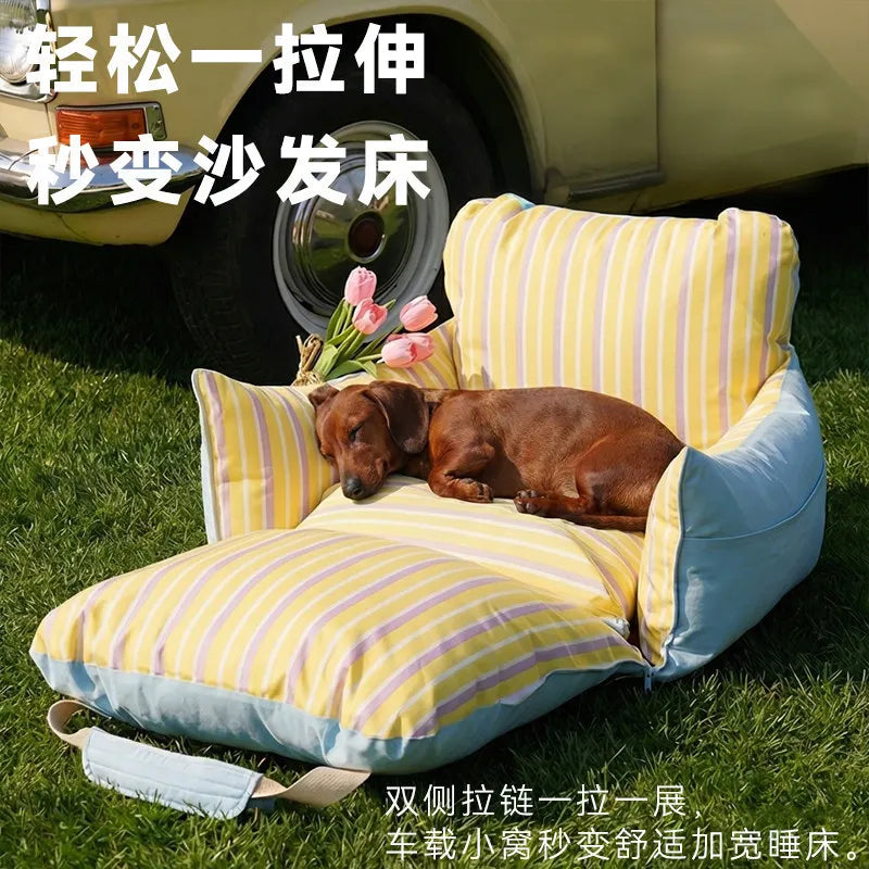 Breathable Car Carrier Nest for Small Dogs & Cats | Warm Travel Bed