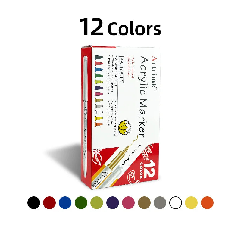 Pet Nail Polish Set for Dogs & Cats – 12/24 Colors DIY Nail Art Pen