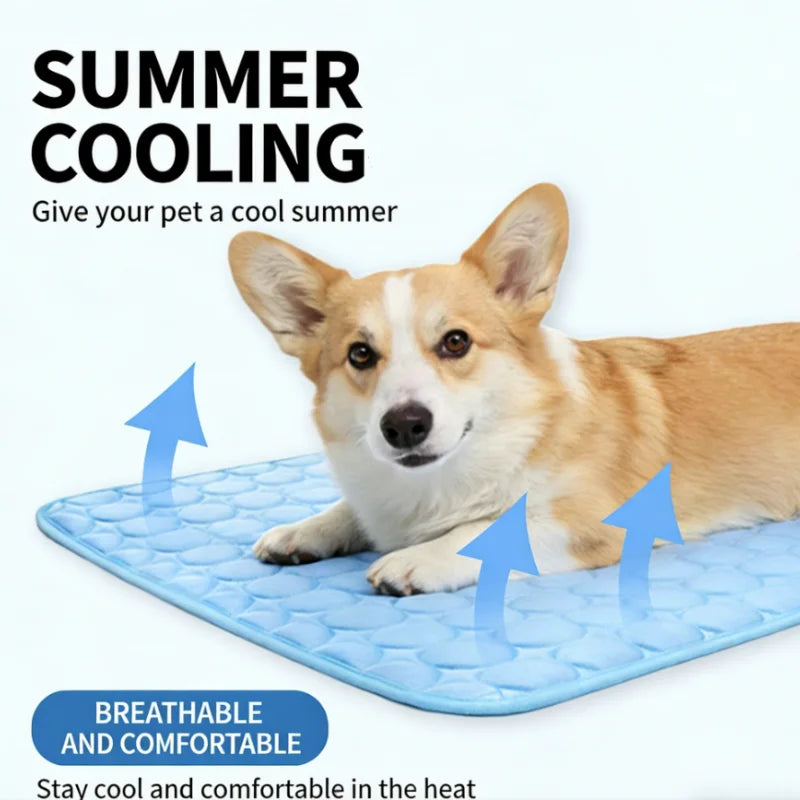Self-Cooling Pet Mat | Washable Summer Bed for Dogs & Cats