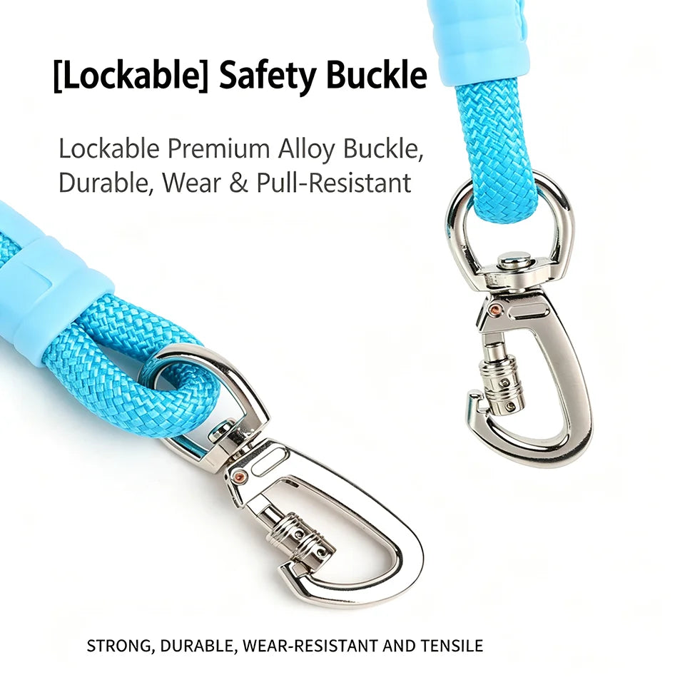 No-Pull Dual-Mode Dog Leash with Shock Absorber
