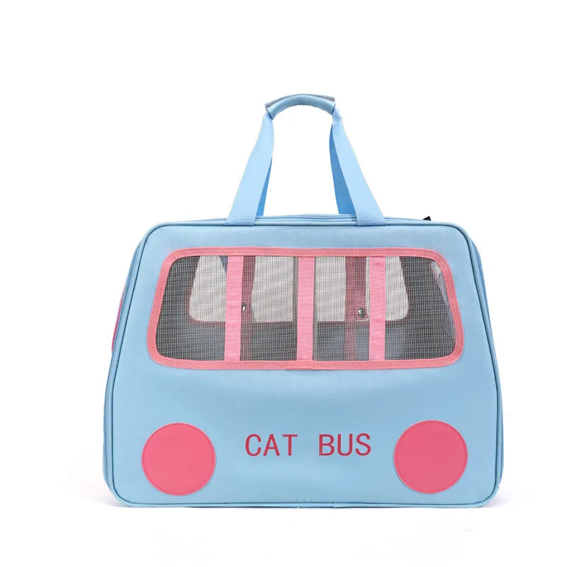 Foldable Portable Pet Stroller Cart | Breathable Zipper Carrier for Cats & Dogs | Travel Tote Bag