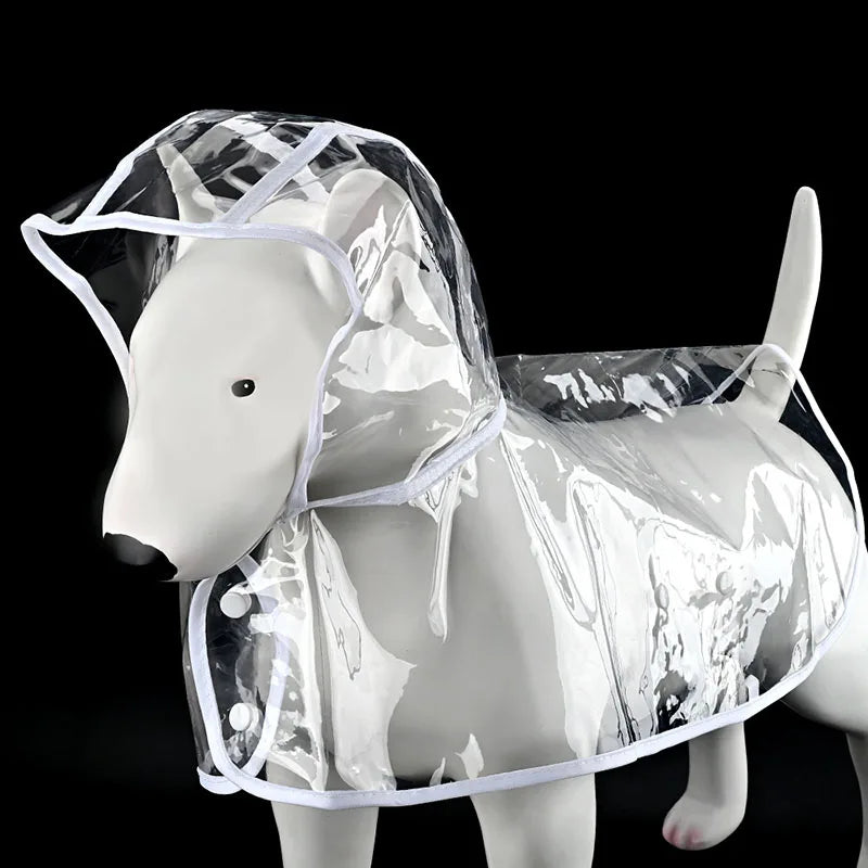 Transparent Dog Raincoat | Waterproof & Windproof Pet Rain Jacket (S-XL)