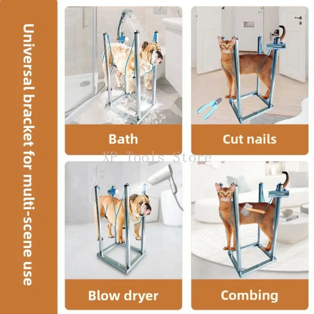 Pet Shower Stand with Grooming Hanger