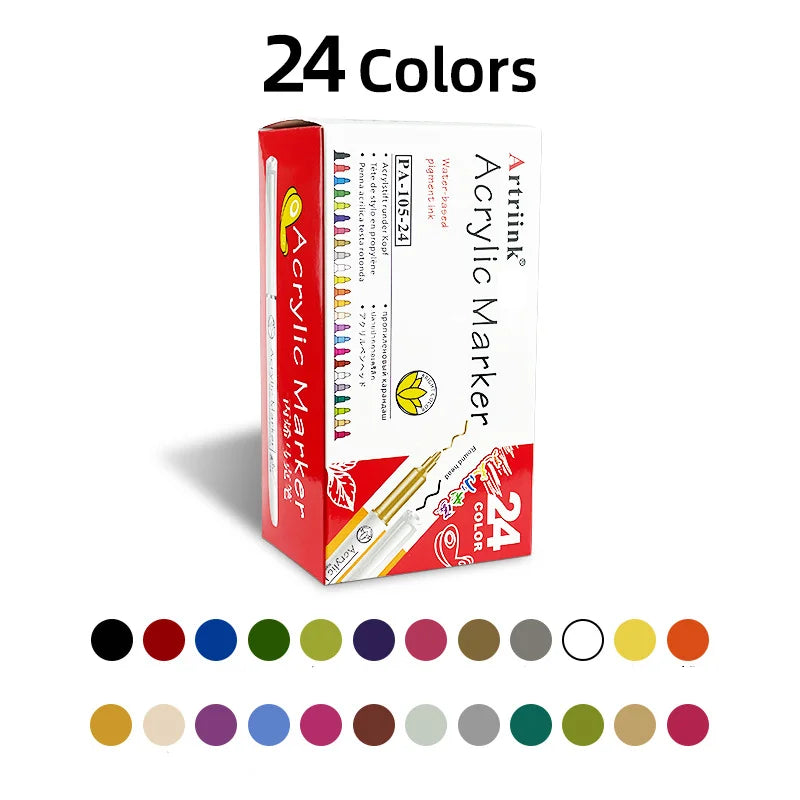 Pet Nail Polish Set for Dogs & Cats – 12/24 Colors DIY Nail Art Pen