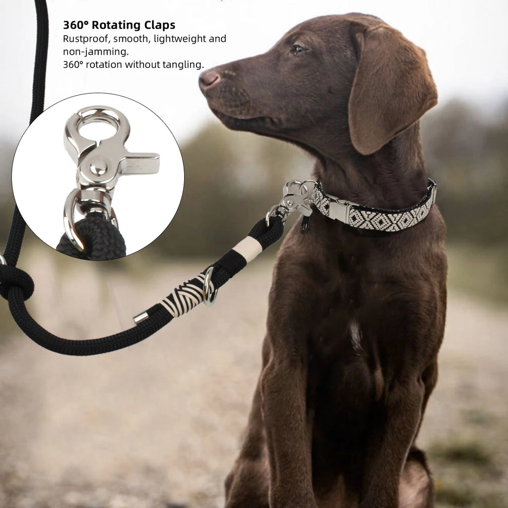 Multifunctional Hands-Free Dog Leash | Braided Nylon for Medium & Large Dogs
