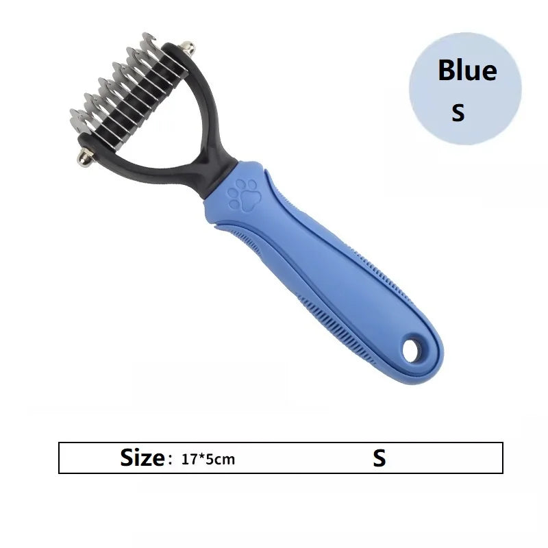 Pet Deshedding Brush – Dog & Cat Grooming Comb for Short & Long Hair