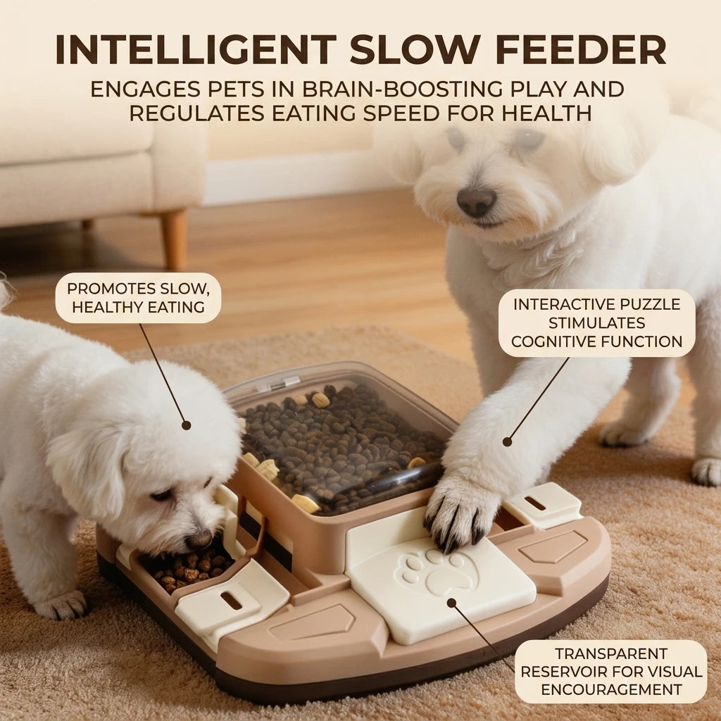 Interactive Dog Puzzle Feeder – Slow Feeding & Boredom Relief Toy
