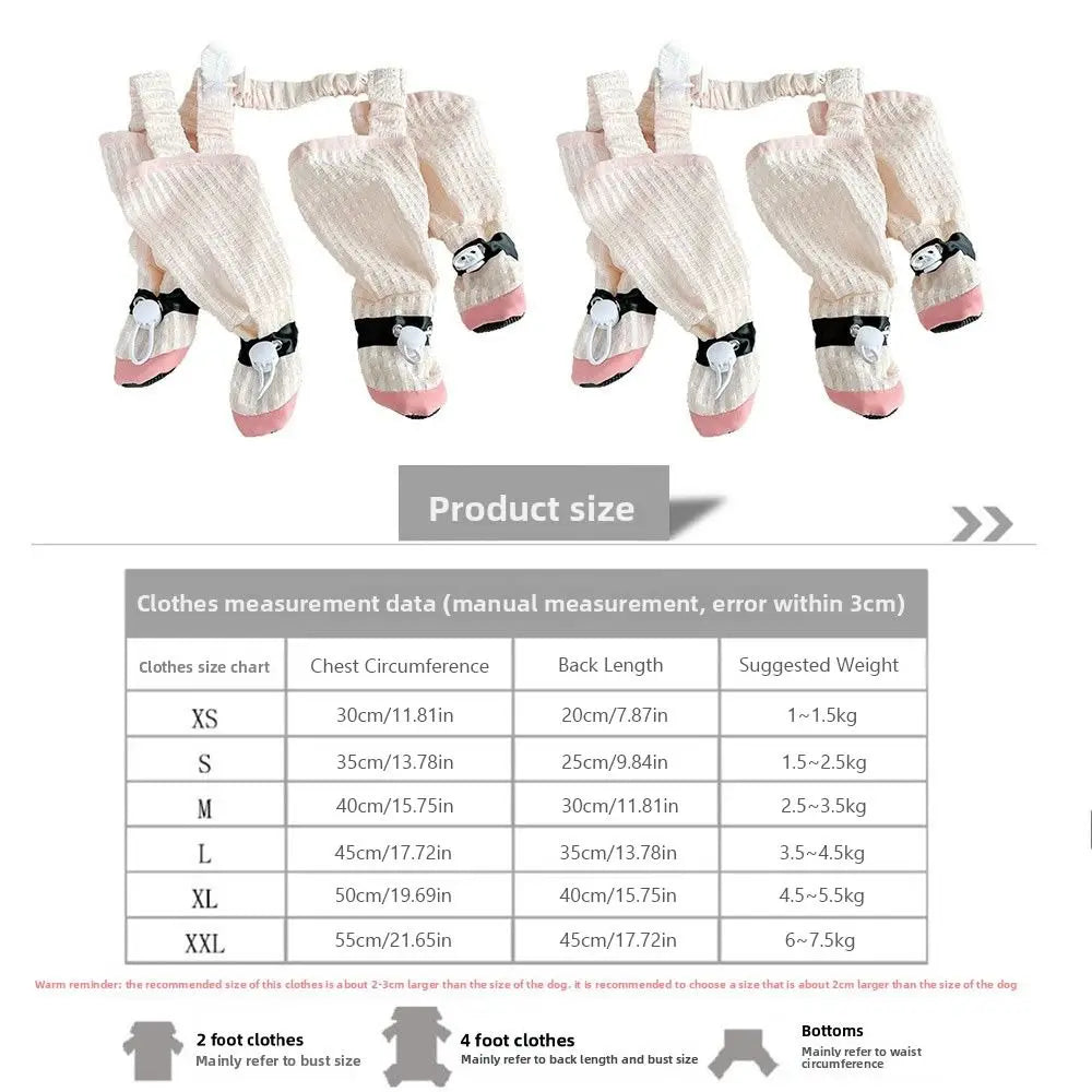 Anti-Slip Dog Boot Leggings & Dustproof Jumpsuit (XS–XXL)