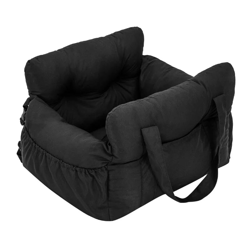 Non-Slip Dog Car Seat with Safety Belt | Washable & Breathable