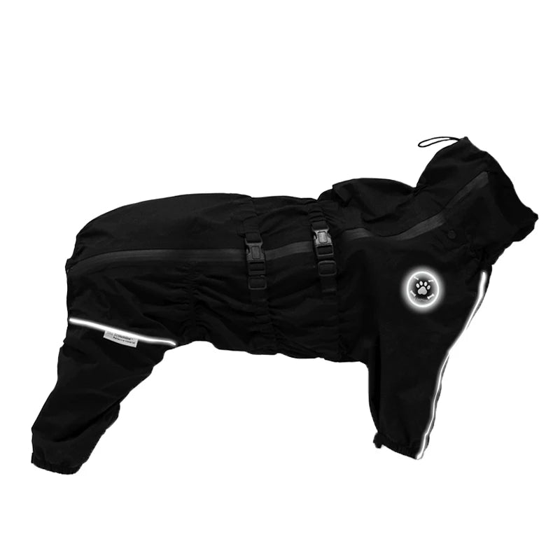 Waterproof Dog Raincoat with Reflective Strips – Adjustable Rain Jacket for Small, Medium & Large Dogs