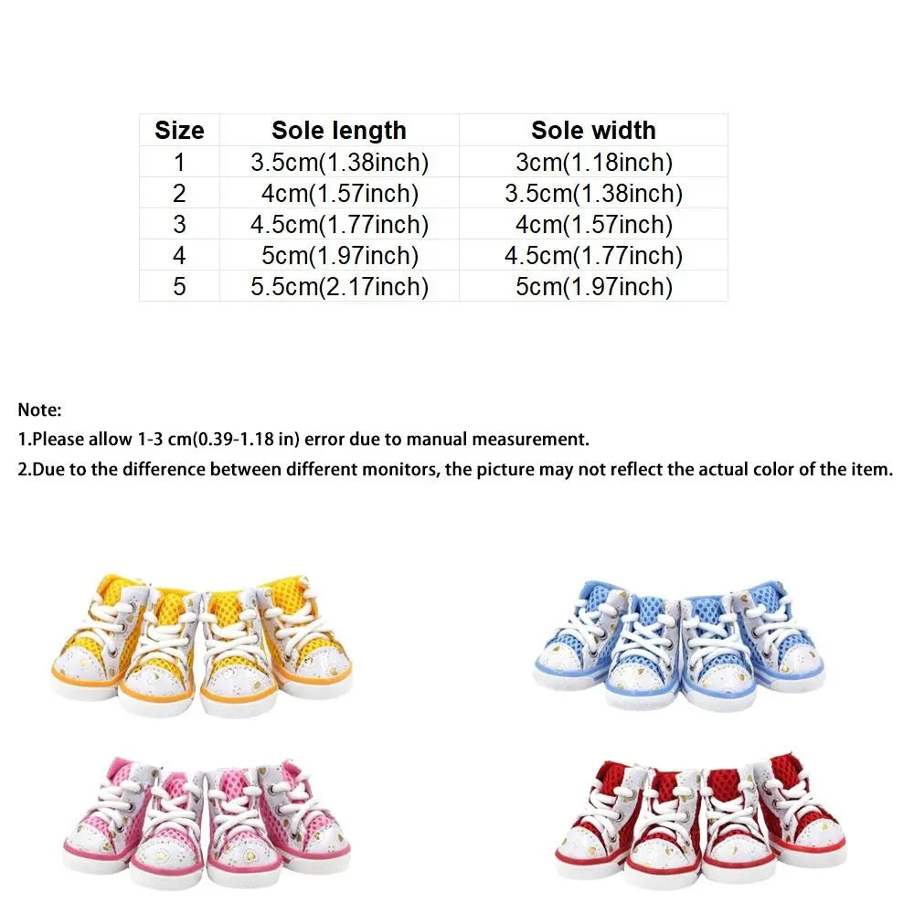 Breathable Dog Mesh Shoes – Anti-Slip Paw Protectors