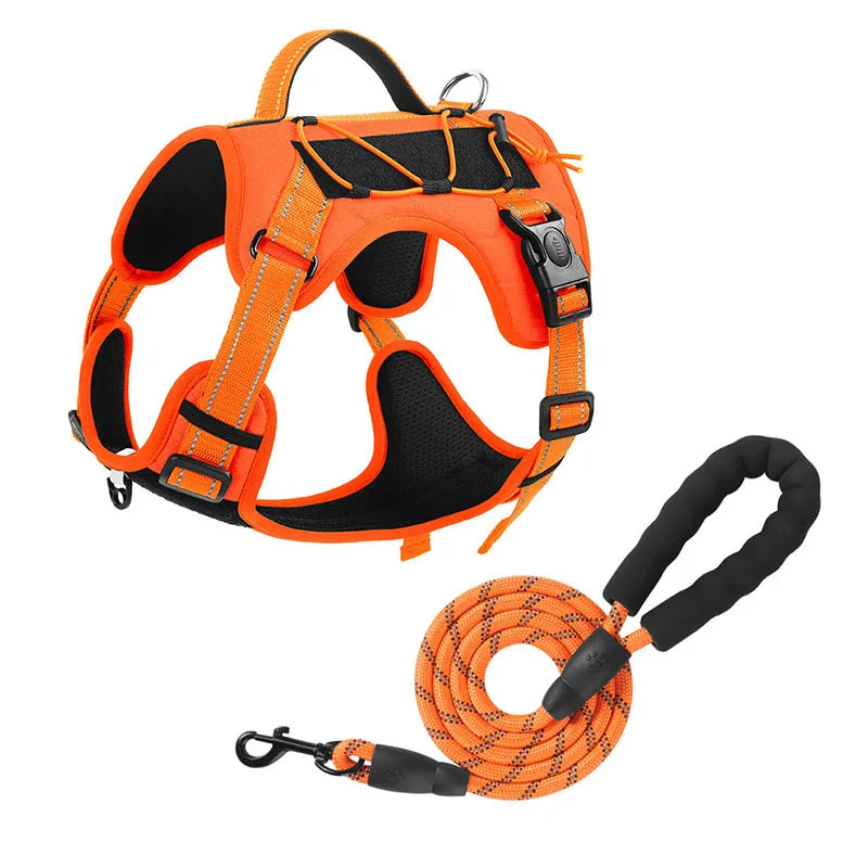 Reflective Tactical No-Pull Dog Harness – Adjustable Vest for Small, Medium & Large Dogs