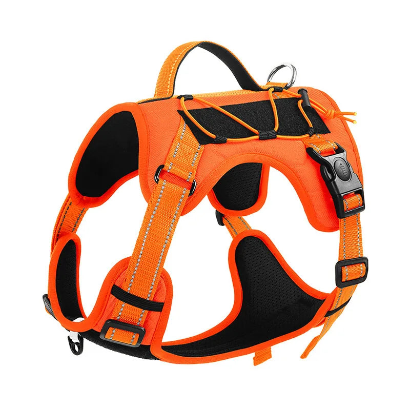 Reflective Tactical No-Pull Dog Harness – Adjustable Vest for Small, Medium & Large Dogs