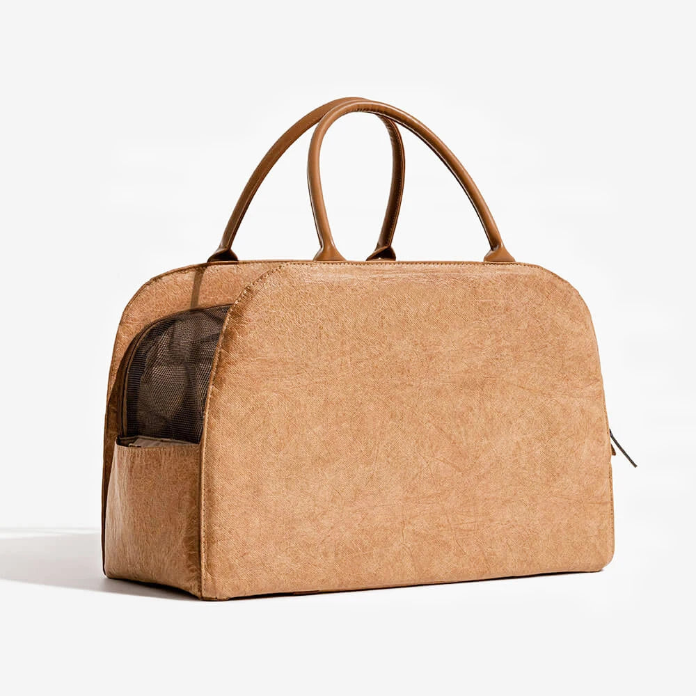 Warm Leather Pet Travel Carrier