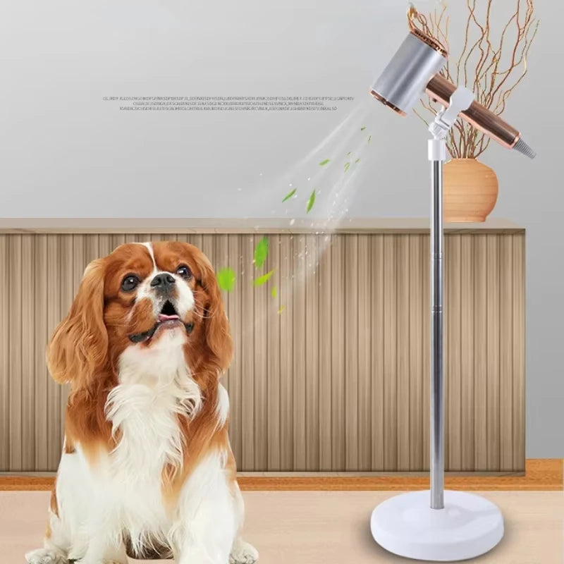 Pet Hair Dryer Stand – 360° Adjustable Grooming Bracket for Cats & Dogs