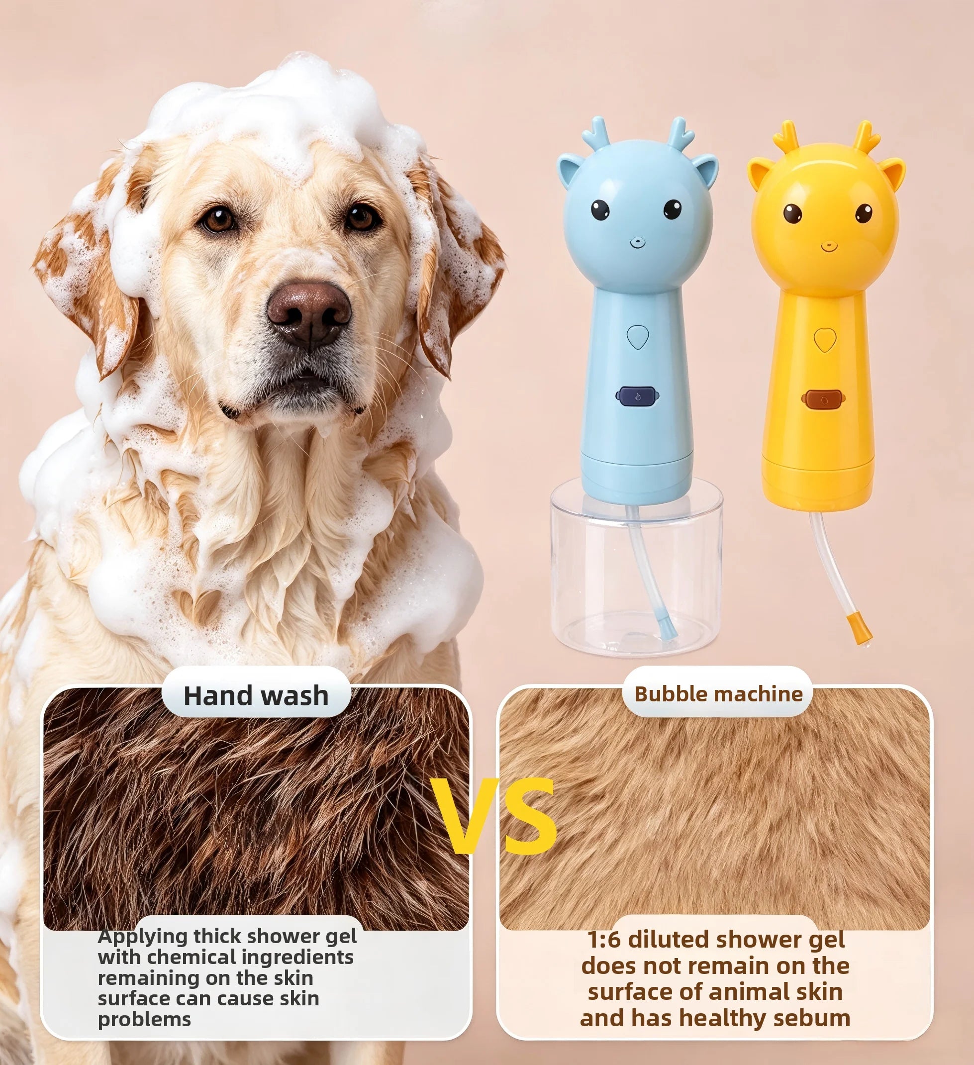 Electric Pet Bath Foam Maker – One-Touch Foaming Machine for Dogs & Cats