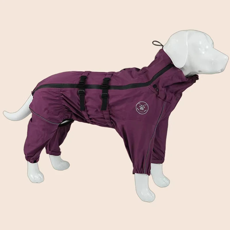 Waterproof Dog Raincoat with Reflective Strips – Adjustable Rain Jacket for Small, Medium & Large Dogs